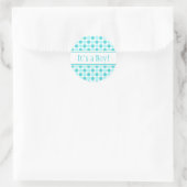 Points bleus C'est un Baby shower garçon Stickers (Sac)
