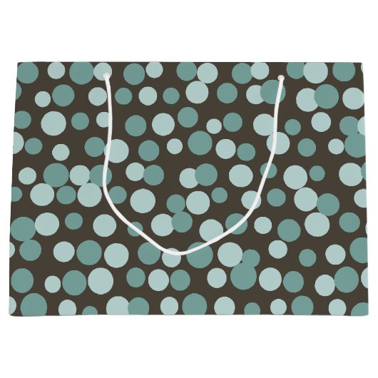 Points Bleus Chocolat Grand Sac Cadeau (Devant)