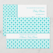 Points Bleus Custom Baby Shower Invitations (Devant / Derrière)
