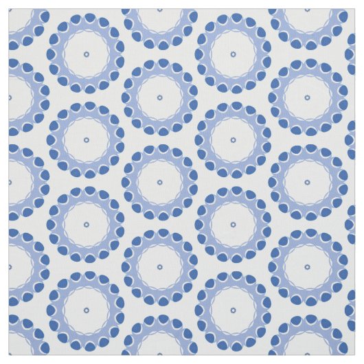 points bleus dans un cercle 1 cour tissu (Échantillon)