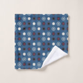 Points bleus et magenta (Gant de toilette)