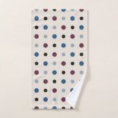 Points bleus et magenta (Serviette à main)