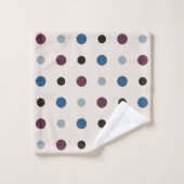 Points bleus et magenta (Gant de toilette)