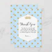 Points Bleus et Or Royal Crown Prince Carte de rem (Devant / Derrière)