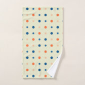 Points bleus et orange (Serviette à main)