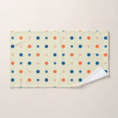 Points bleus et orange (Serviette à main)