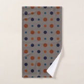 points bleus et oranges (Serviette à main)