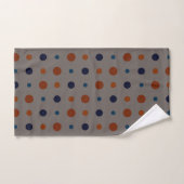points bleus et oranges (Serviette à main)