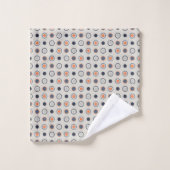points bleus et oranges (Gant de toilette)