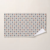 points bleus et oranges (Serviette à main)