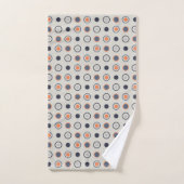 points bleus et oranges (Serviette à main)