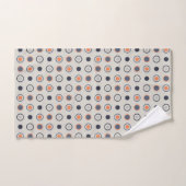 points bleus et oranges (Serviette à main)