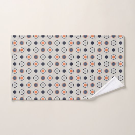 points bleus et oranges (Serviette à main)