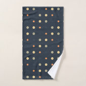 points bleus et oranges (Serviette à main)