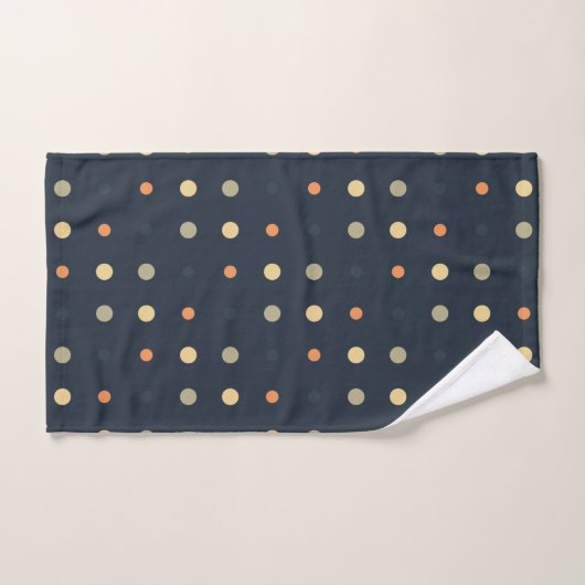 points bleus et oranges (Serviette à main)