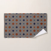 points bleus et oranges (Serviette à main)