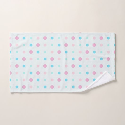 Points bleus et pêche (Serviette à main)