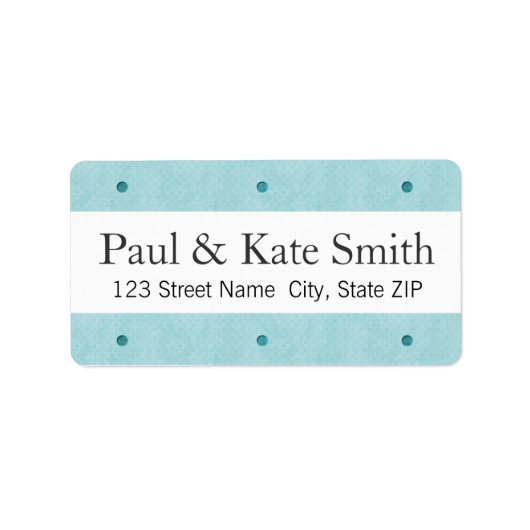 Points bleus Étiquette texturé (Devant)