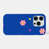 points bleus floraux (Verso Horizontal)