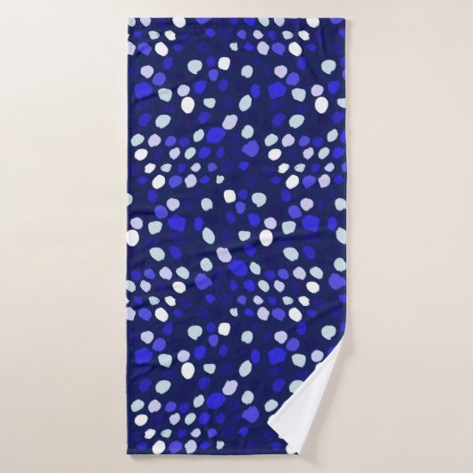 Points bleus motif géométrique multicolore amusant (Serviette de bain)