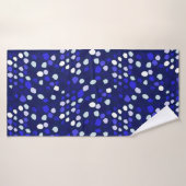 Points bleus motif géométrique multicolore amusant (Serviette de bain)