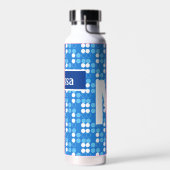 Points Bleus Personnalisés Monogramme Bouteille d' (Gauche)