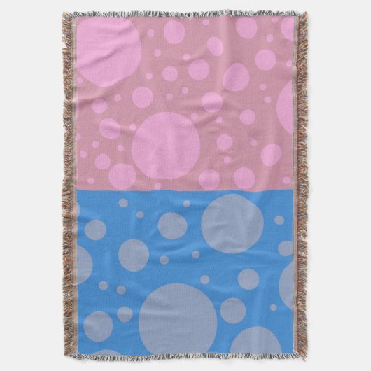 Points Bleus Roses Jeter la couverture (devant Vertical)