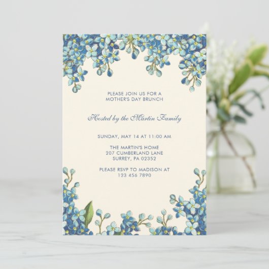 Points botaniques Fête des mères Brunch Invitation (Debout devant)