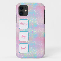 Points brillants unicorne couleurs coque iphone