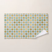 Points Brown Turquoises Gold modernes et élégants (Serviette à main)