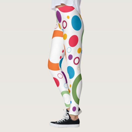 Points Cercle colorés Leggings (Gauche)