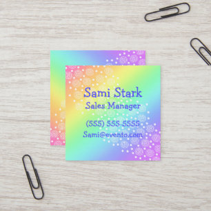 Points Cercles Carré arc-en-ciel Cartes de visite