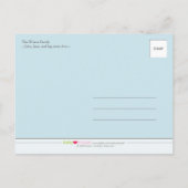 Points Chocolat Faire-part de naissance bébé (bleu (Dos)