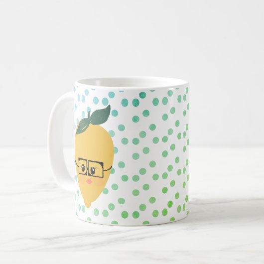 Points Citron d'été Cartoon Coffee Mug (Devant gauche)