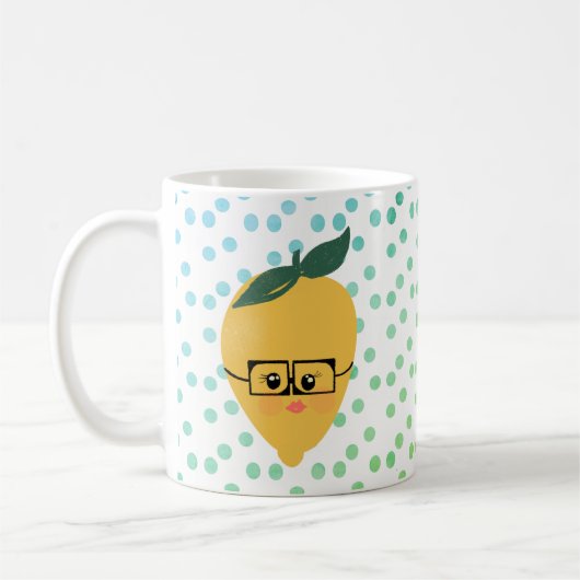 Points Citron d'été Cartoon Coffee Mug (Gauche)