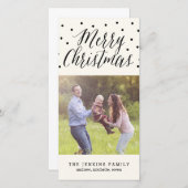 Points classiques Carte photo de Noël (Devant / Derrière)