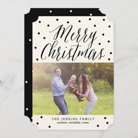 Points classiques Cartes photos de Noël (Devant / Derrière)