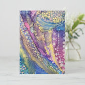 Points Colorés Encre d'alcool Carte Abstraite Art (Debout devant)