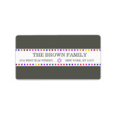 Points colorés - Étiquette de adresse (Devant)