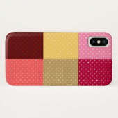 Points colorés Monogramme Coque iPhone X élégant (Dos (Horizontal))