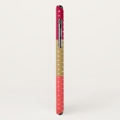 Points colorés Monogramme Coque iPhone X élégant (Dos/Gauche)