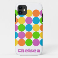 Points colorés Nom 1980s Style coque iphone