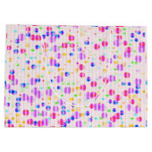 Points colorés sur le sac cadeau rose (Dos)