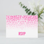 Points Confetti Bat mitzvah rose chaud RSVP (Debout devant)