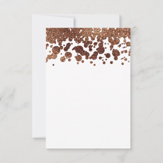Points Confetti Blanc & Bronze Glamor Shimmer RSVP (Dos)