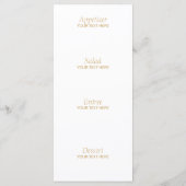 Points Confetti Blanc et Or - Menu (Dos)
