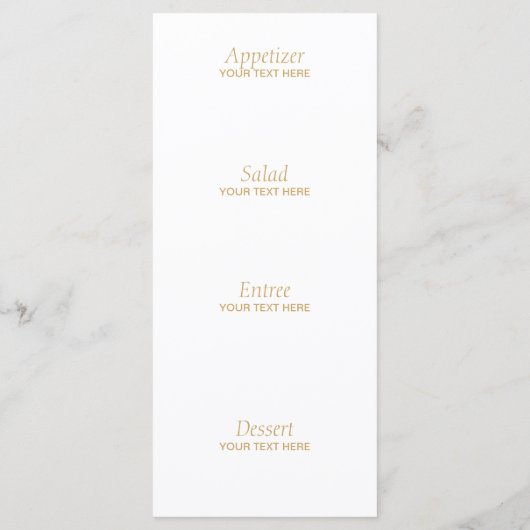 Points Confetti Blanc et Or - Menu (Dos)