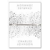Points Confetti Blancs Et Argent Élégants | Cartes (Par défaut)