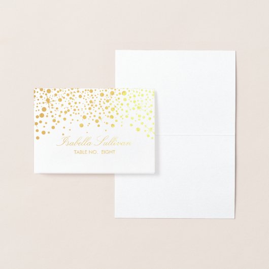 Points Confetti blancs et or | Cartes (Affichage)