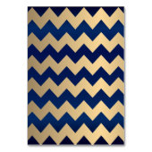 Points Confetti Bleu et Or Chevron Navy Cartes de  (Dos)